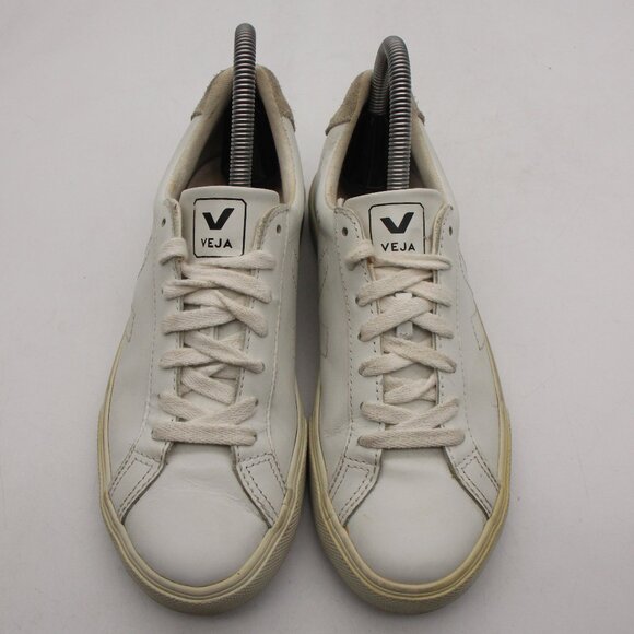 Veja Esplar White Leather Women’s Size 5 Lace Up Trainer Casual Sneakers - Picture 2 of 10
